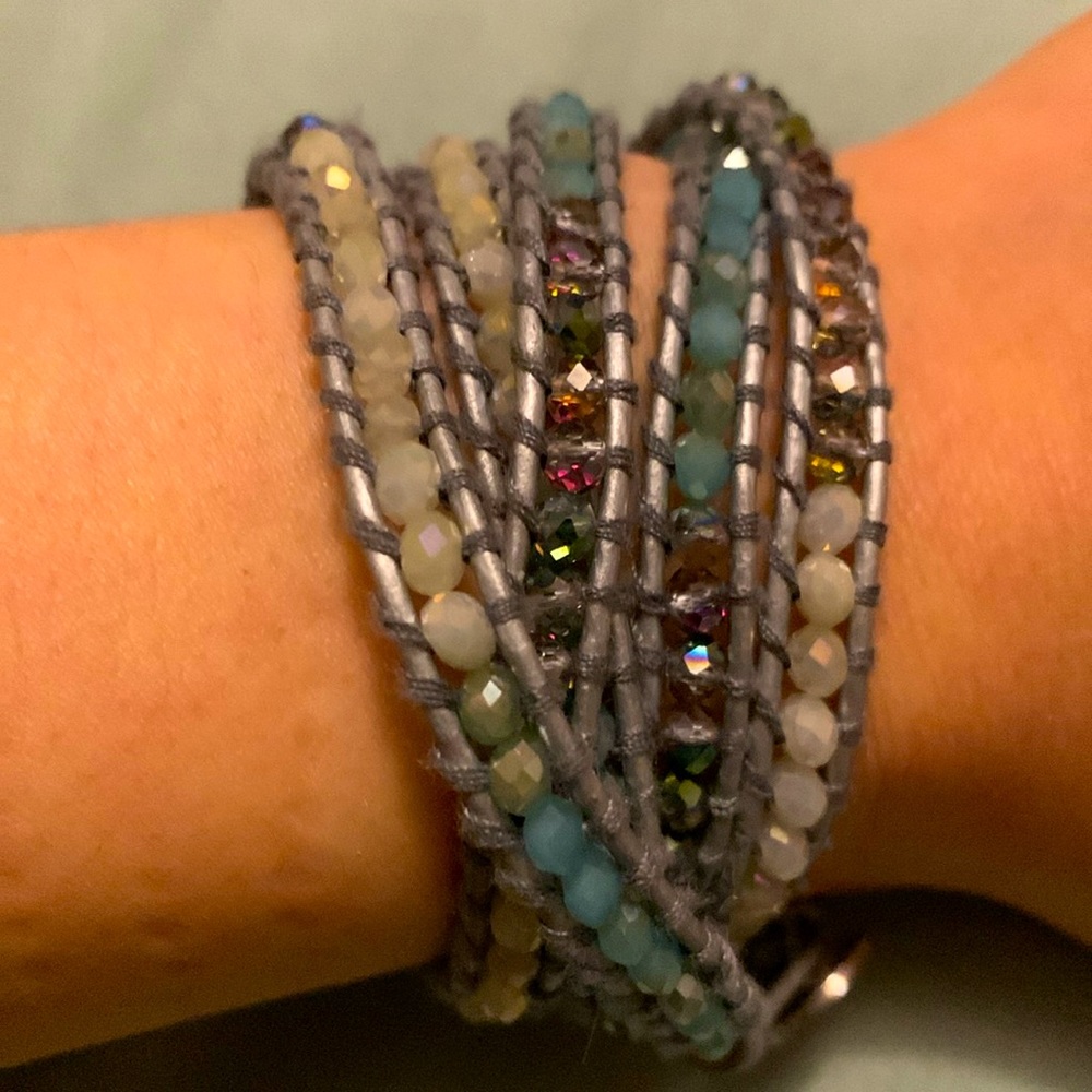 Brand New with tags multitoned beaded bracelet from Boho Betty